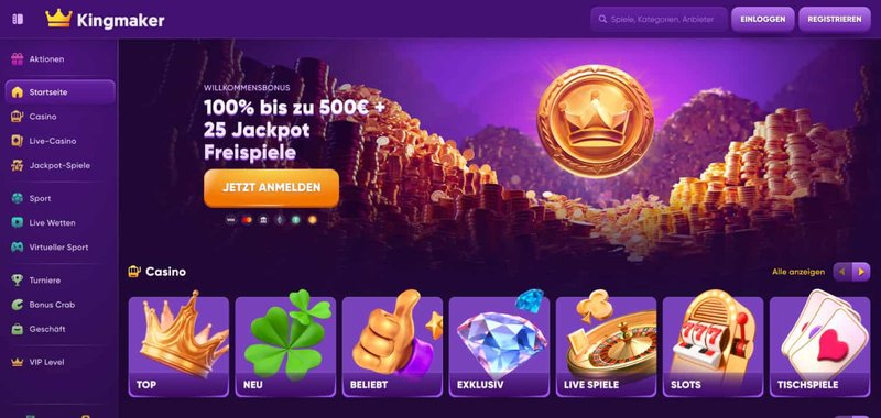 Der Königsmacher im Netz: Kingmaker Casino Erfahrungen von A bis Z